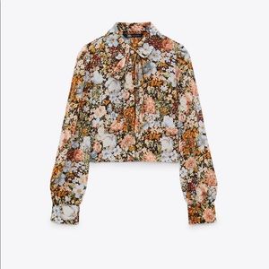 Zara flower blouse size xs